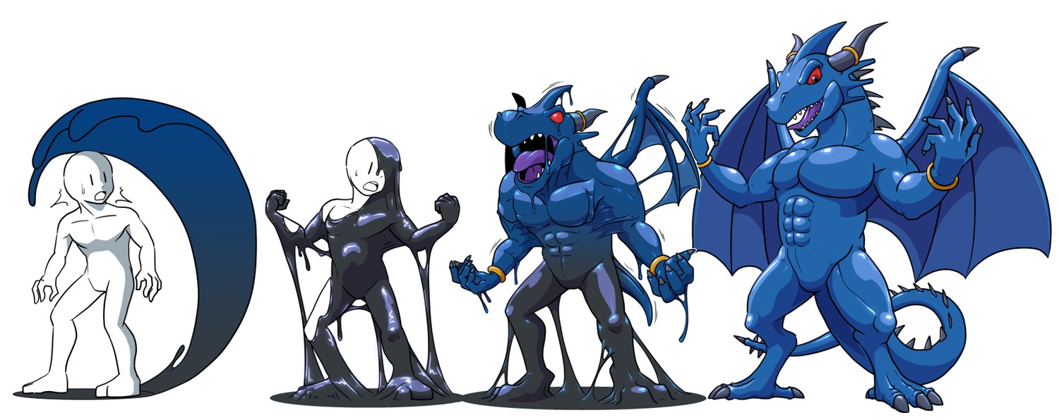 blue dragon gootf by kaju - transfur